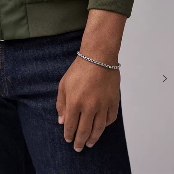 NWT Fossil Ellis Vintage Casual Stainless Steel Chain Bracelet - Picture 8 of 8